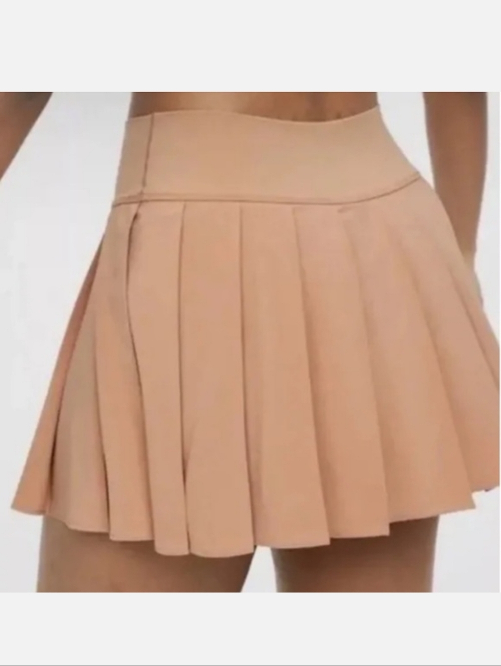 aerie Tan Pleated Mini Skirt - Picture 13 of 14